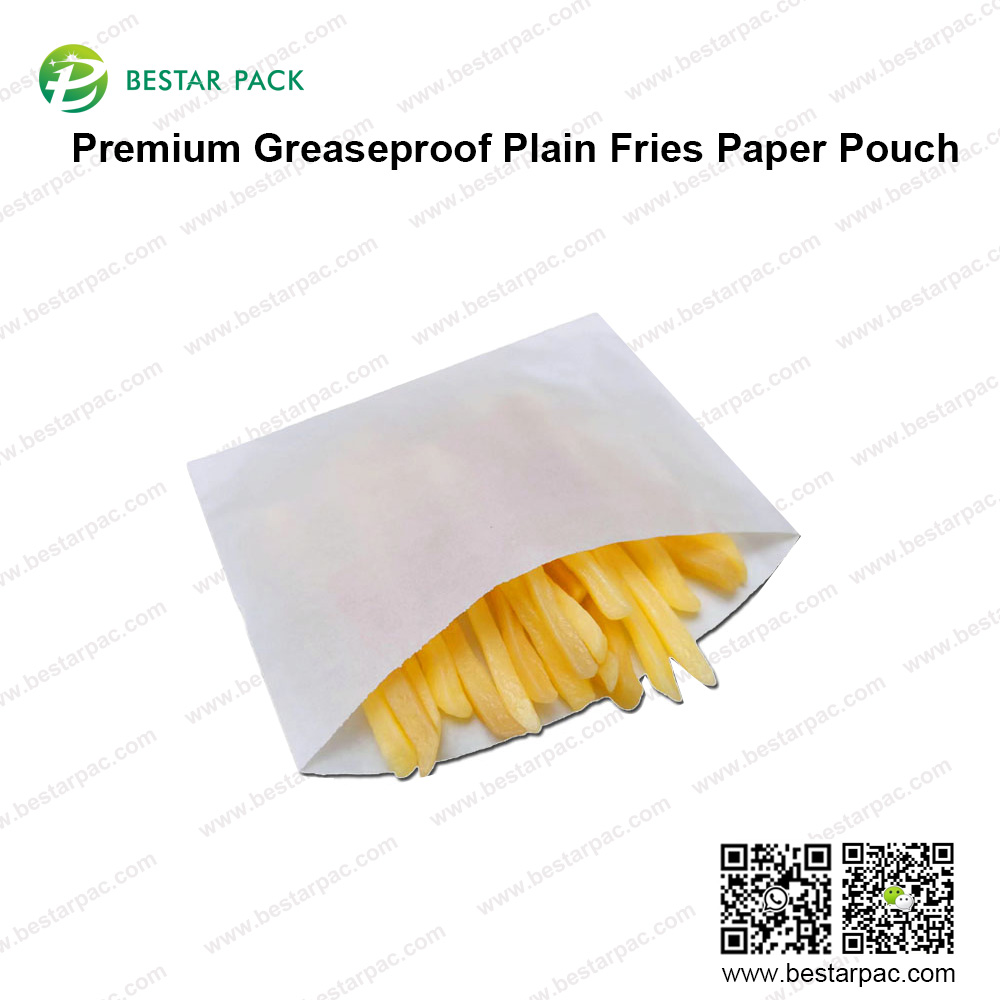 พรีเมี่ยมถุงกระดาษ Greaseproof Plain Fries